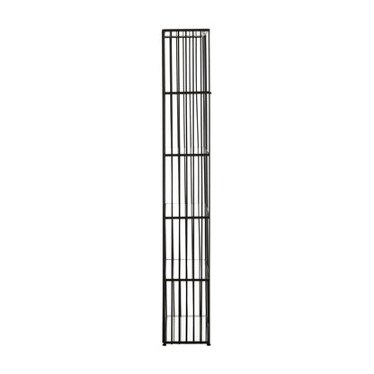 Trento 5-Tier Glass Shelves Bookcase In Black