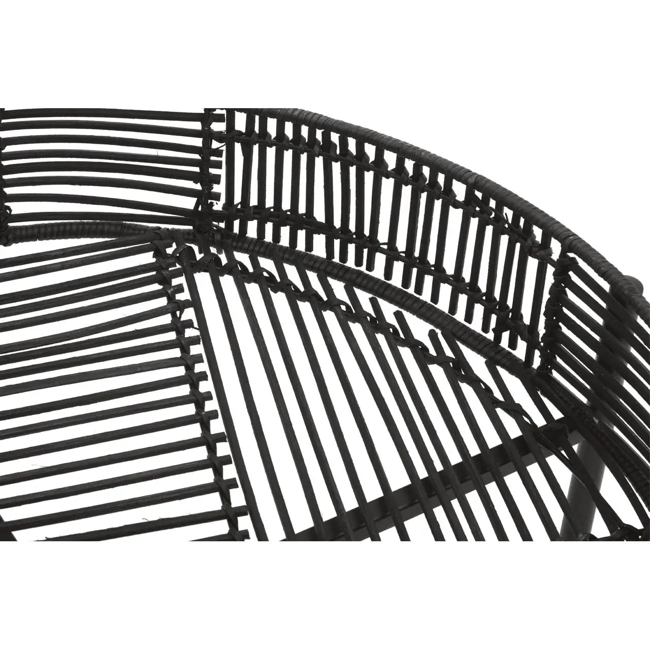 Batu Rattan Set Of 2 Side Tables In Black