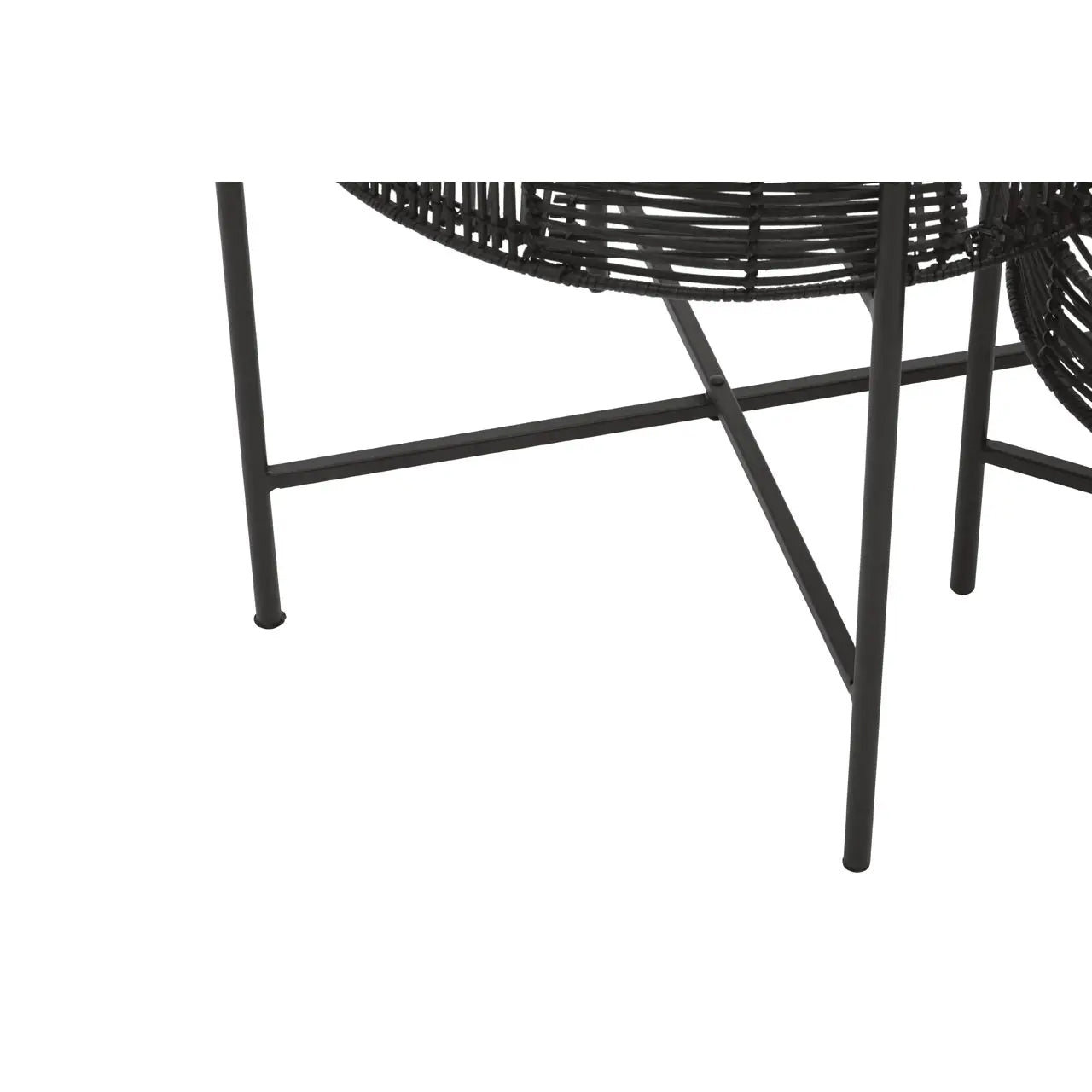 Batu Rattan Set Of 2 Side Tables In Black