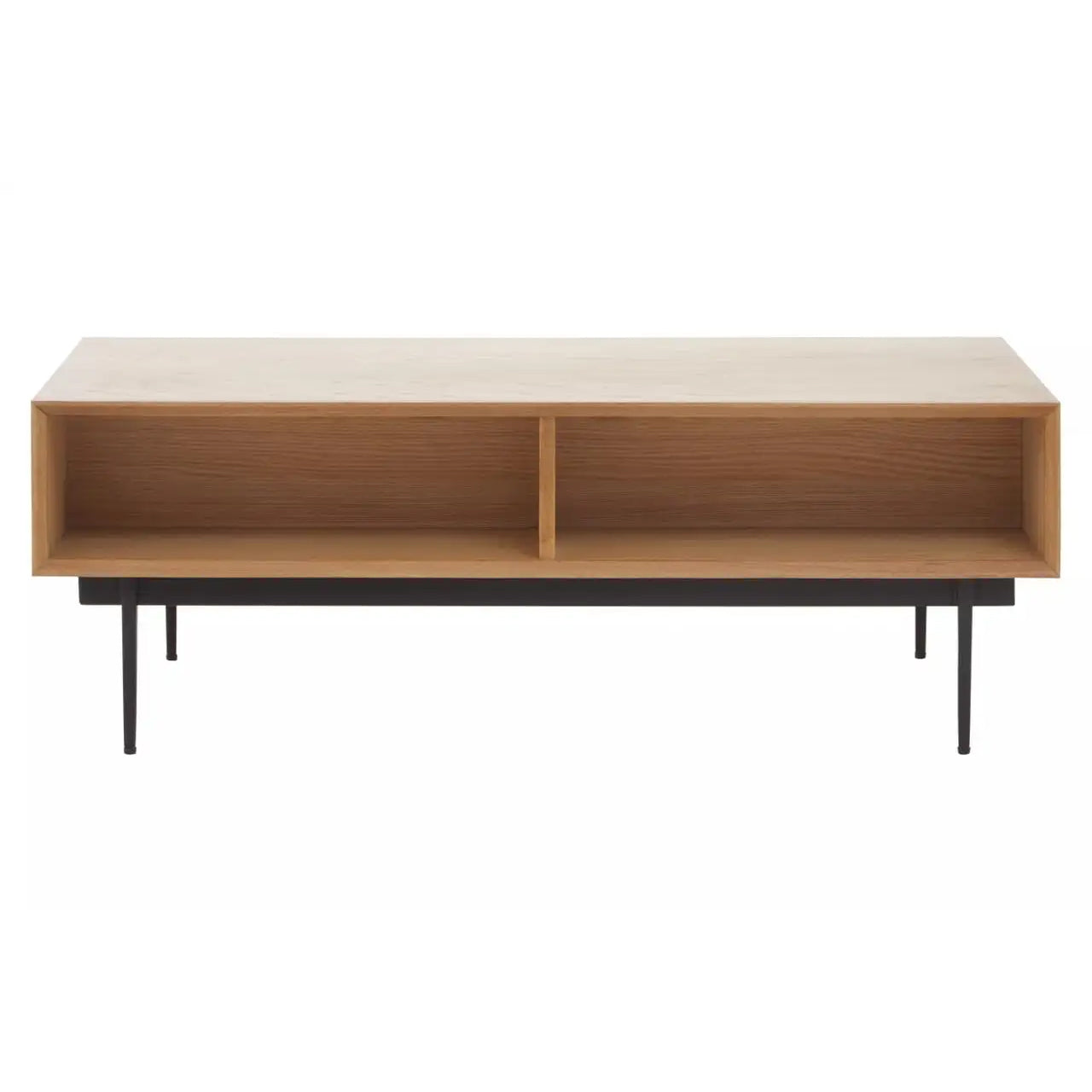 Jakara Wooden Coffee Table With 2 Drawers In Natural