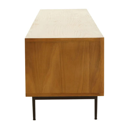 Jakara Wooden TV Stand With 2 Doors And 2 Drawers In Natural
