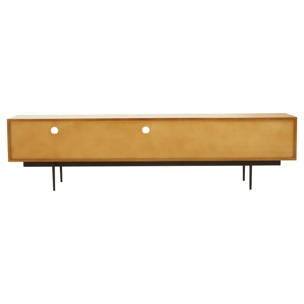 Jakara Wooden TV Stand With 2 Doors And 2 Drawers In Natural
