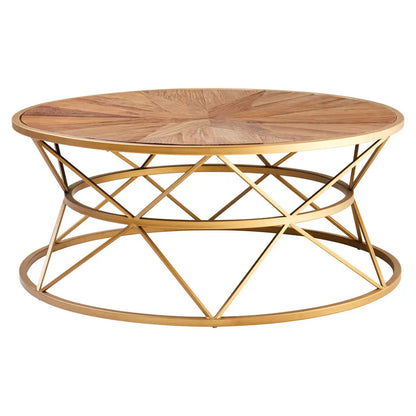 Jodi Round Wooden Coffee Table In Natural