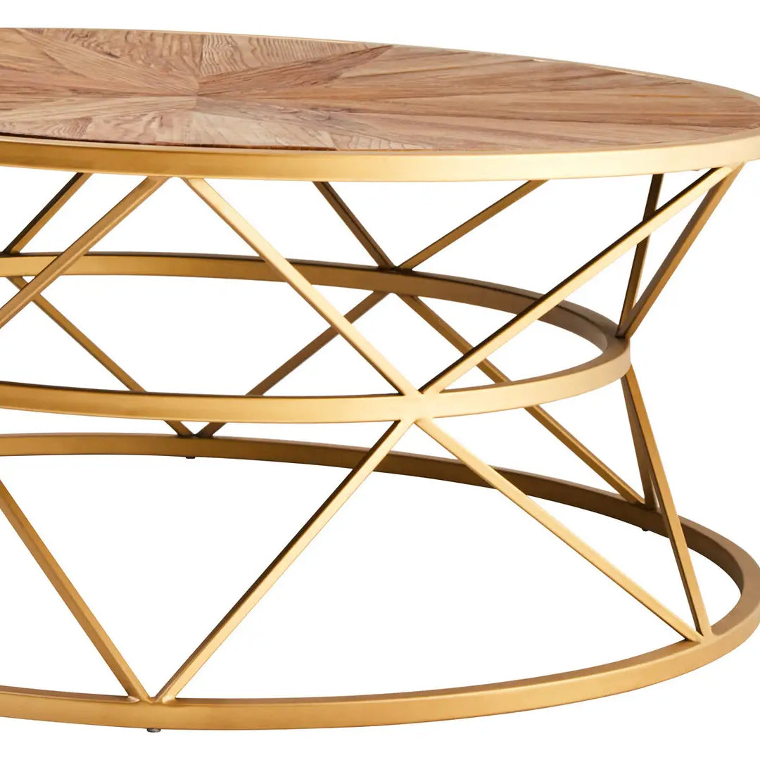Jodi Round Wooden Coffee Table In Natural