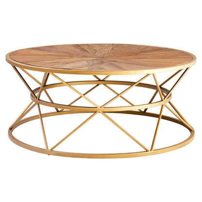 Jodi Round Wooden Coffee Table In Natural