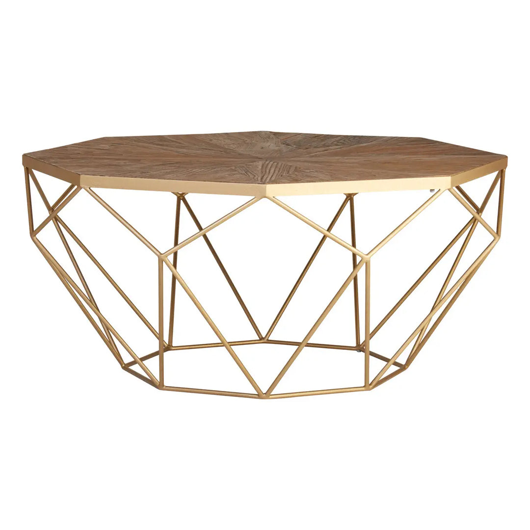 Jodi Octagonal Wooden Coffee Table In Natural