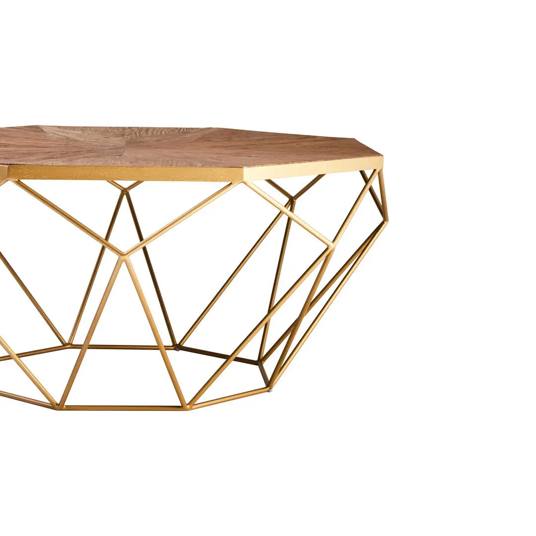 Jodi Octagonal Wooden Coffee Table In Natural