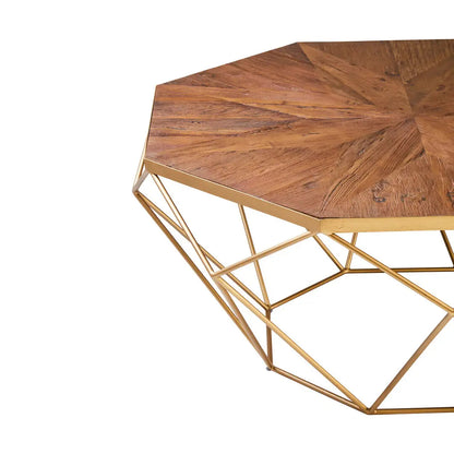 Jodi Octagonal Wooden Coffee Table In Natural