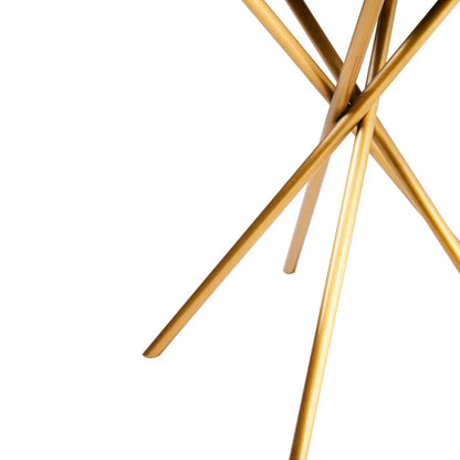 Jana Round Wooden Side Table In Natural