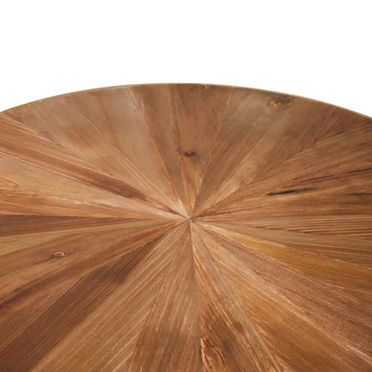 Jana Round Wooden Side Table In Natural