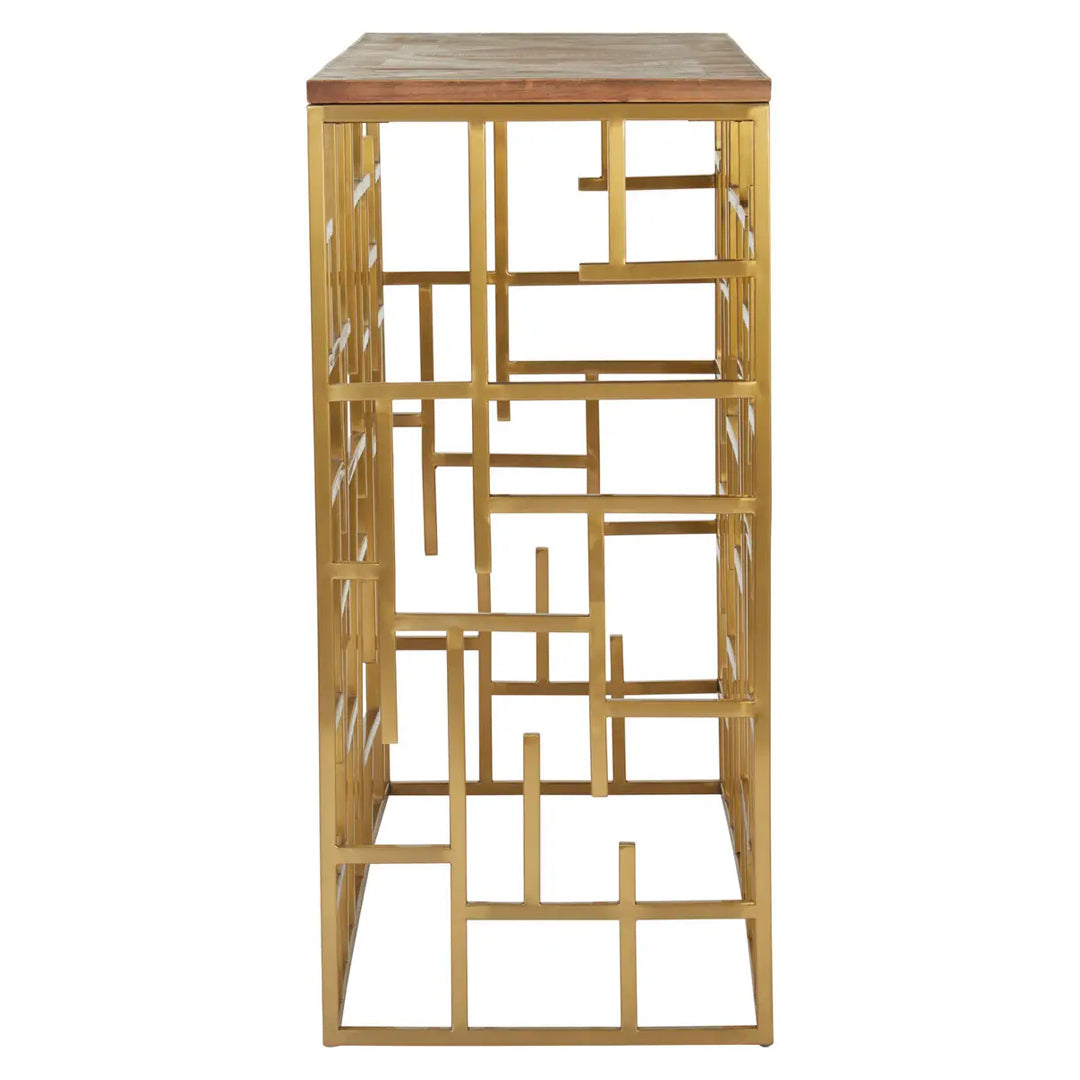 Jana Rectangular Wooden Console Table In Natural