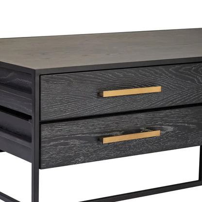 Judd Wooden Coffee Table With 8 Drawers In Black