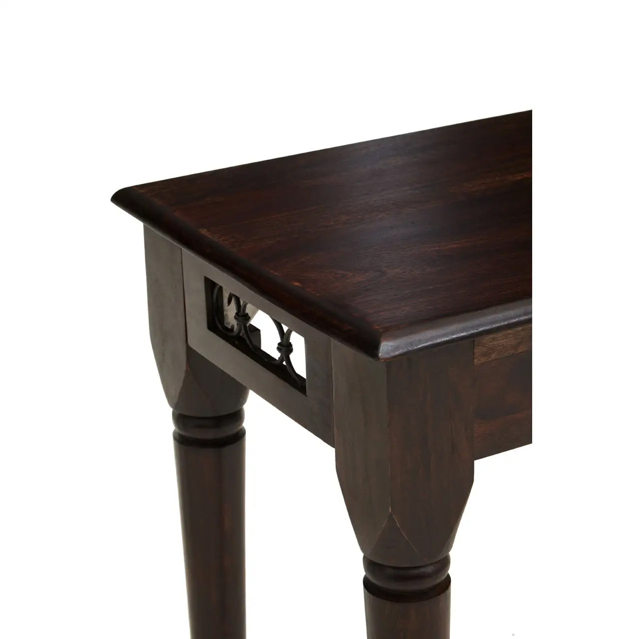 Srina Sheesham Wood Console Table In Dark Brown