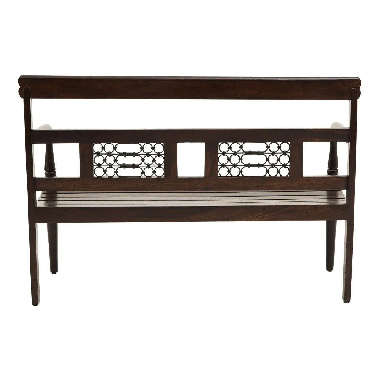 Srina Sheesham Wood Seating Bench In Dark Brown