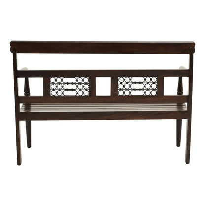 Srina Sheesham Wood Seating Bench In Dark Brown