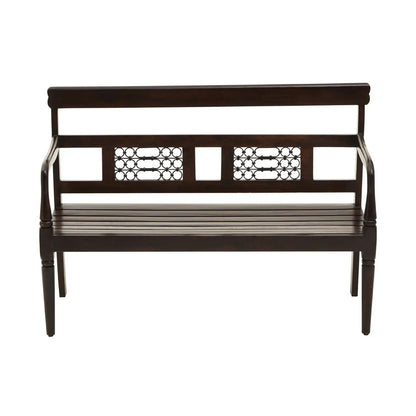 Srina Sheesham Wood Seating Bench In Dark Brown