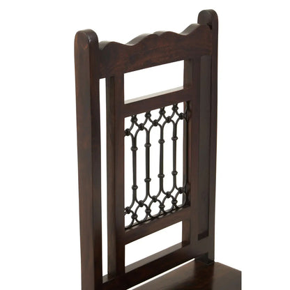Srina Sheesham Wood Dining Chair In Dark Brown