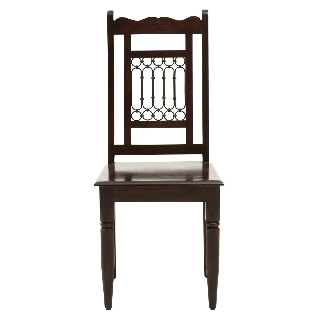 Srina Sheesham Wood Dining Chair In Dark Brown