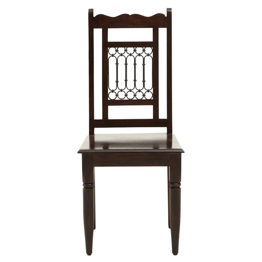 Srina Sheesham Wood Dining Chair In Dark Brown