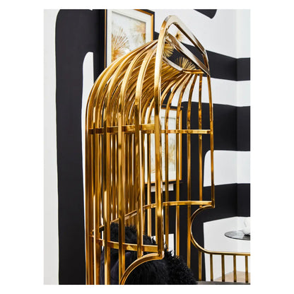 Eliza Dome Cage 2 Seater Sofa With Gold Stainless Steel Frame