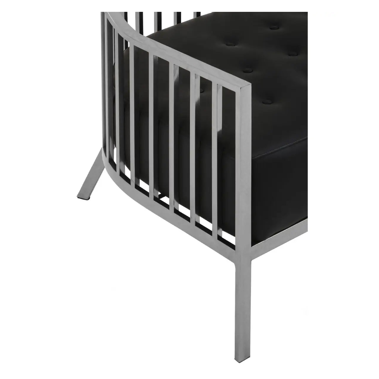 Eliza Dome Cage 2 Seater Sofa With Silver Stainless Steel Frame
