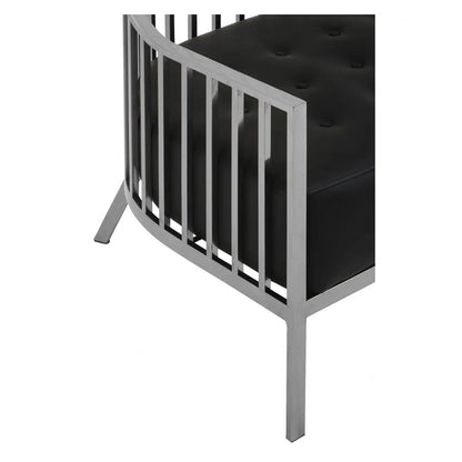 Eliza Dome Cage 2 Seater Sofa With Silver Stainless Steel Frame