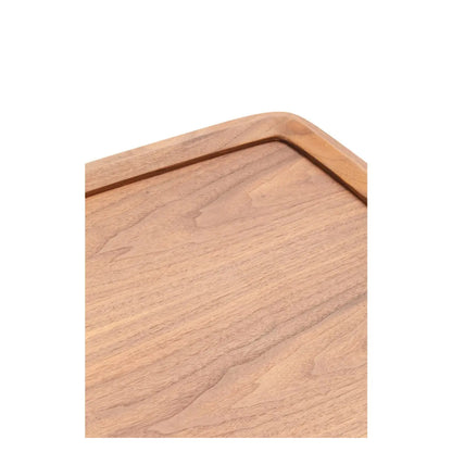 Doha Wooden Coffee Table With Cross Metal Legs