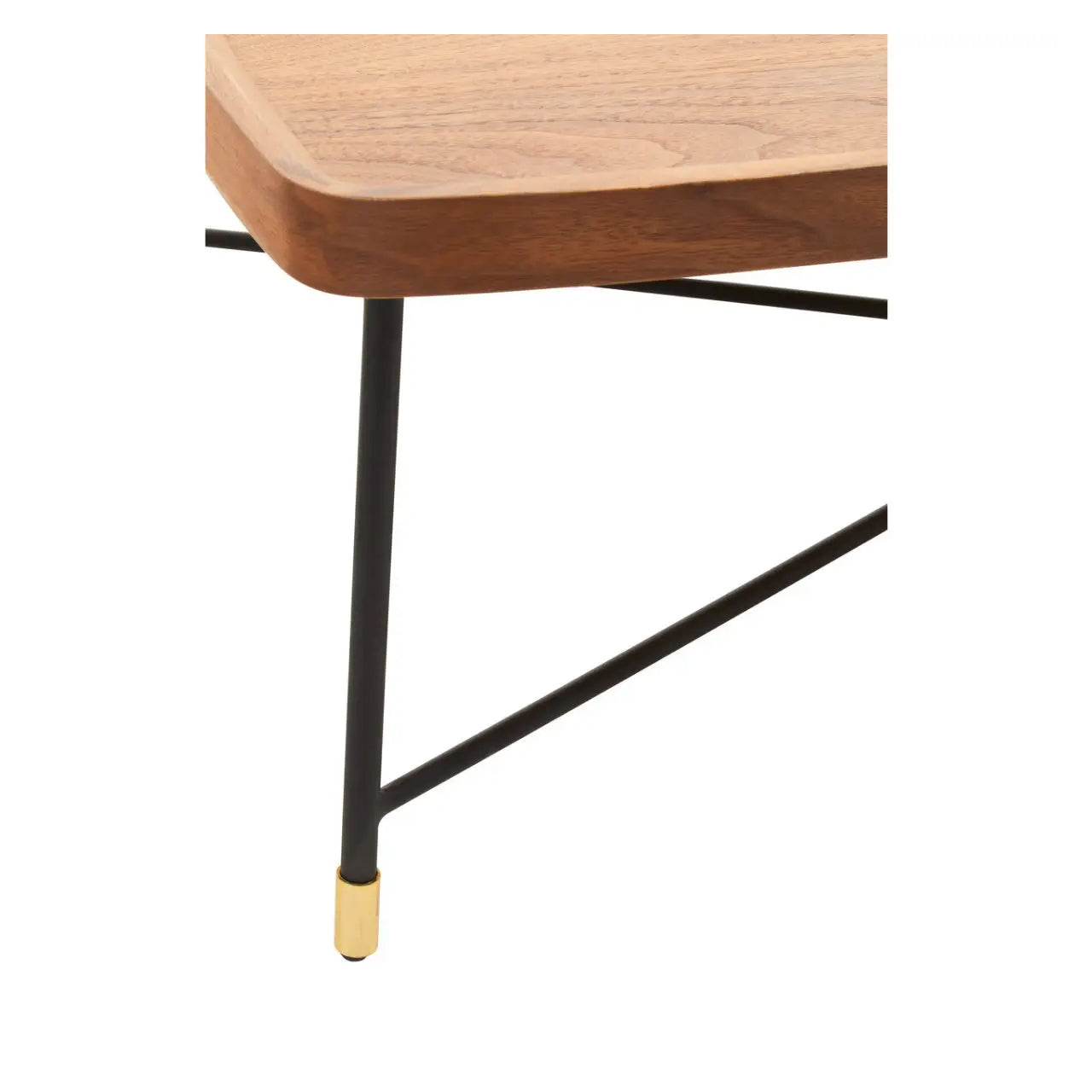 Doha Wooden Coffee Table With Cross Metal Legs