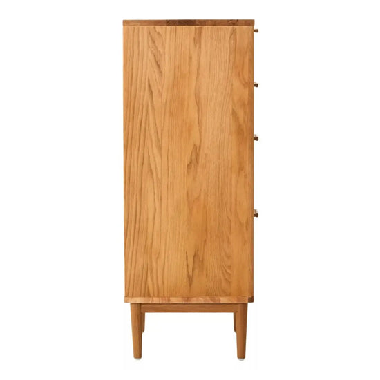 Lyon Wooden Chest Of 3 Drawers In Natural Rattan And Oak