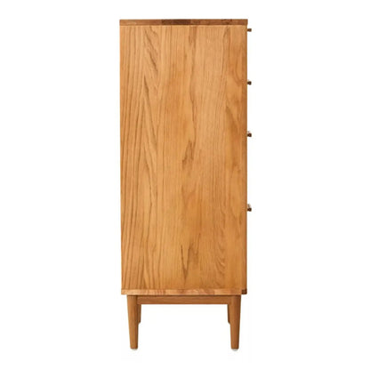 Lyon Wooden Chest Of 3 Drawers In Natural Rattan And Oak