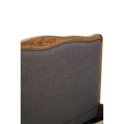 Parkside Fabric King Size Bed In Grey