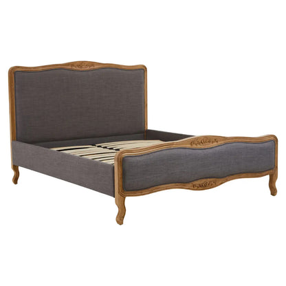Parkside Fabric King Size Bed In Grey