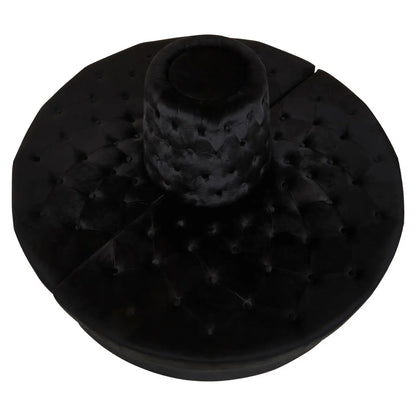 Hartford Round Velvet Tufted Sofa In Black