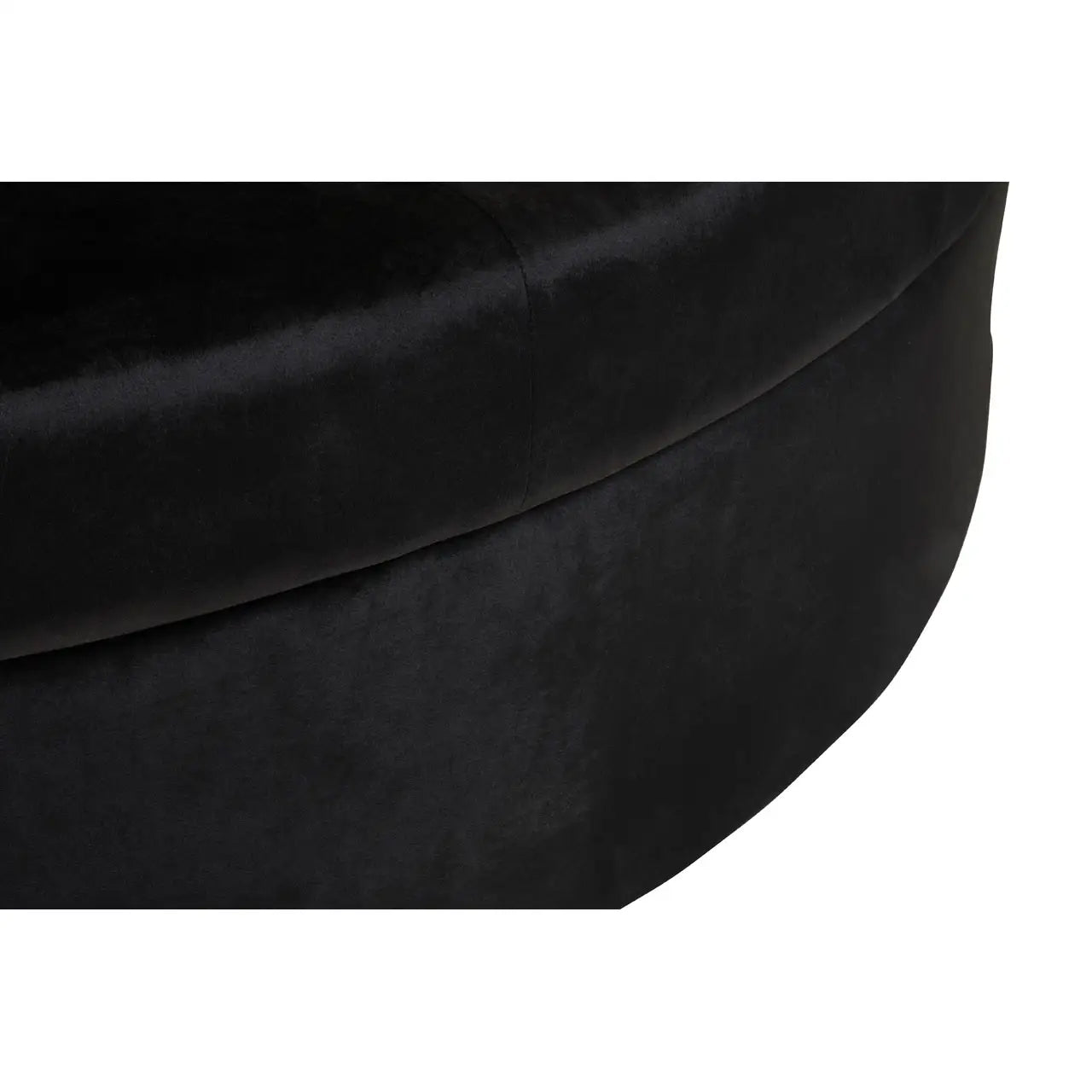 Hartford Round Velvet Tufted Sofa In Black