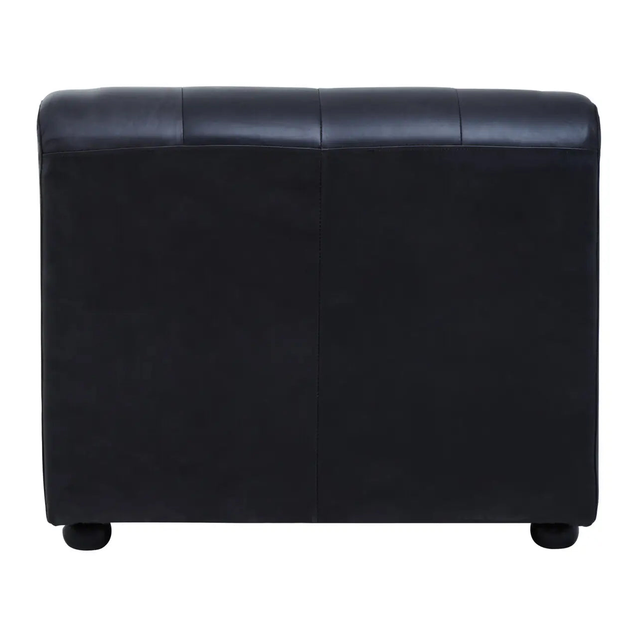King Armless Distressed Leather Sofa Chair In Slate Grey