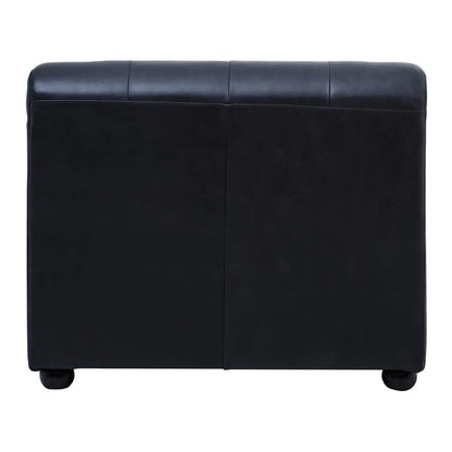 King Right Arm Distressed Leather Chaise In Slate Grey