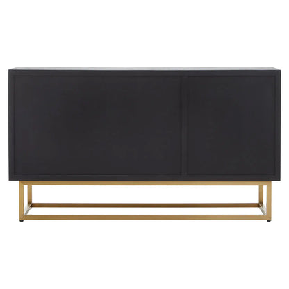 Siena Wooden Sideboard With 3 Door In Black And Brown Oak