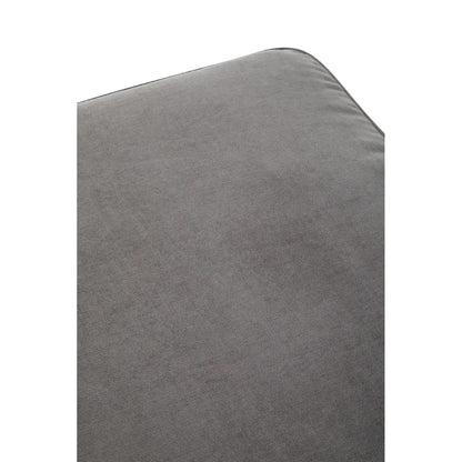 Spencer Fabric Footstool In Grey With Wooden Legs