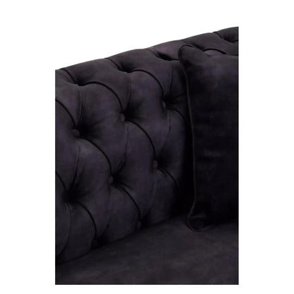 Sabrina Velvet 3 Seater Sofa In Grey