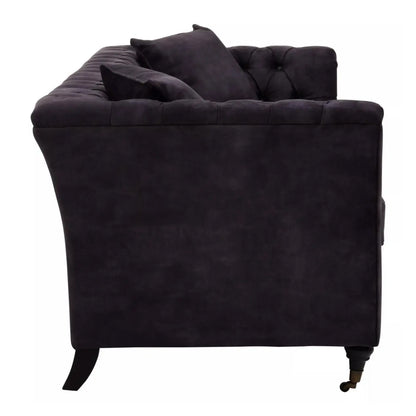 Sabrina Velvet 3 Seater Sofa In Grey