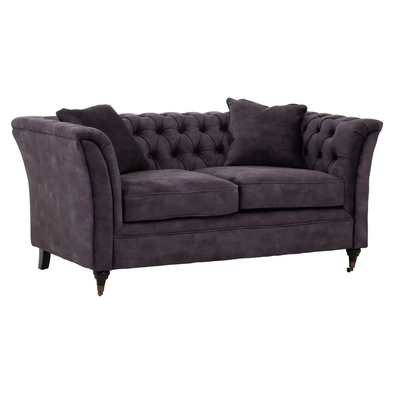 Sabrina Velvet 2 Seater Sofa In Grey