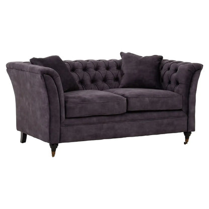 Sabrina Velvet 2 Seater Sofa In Grey