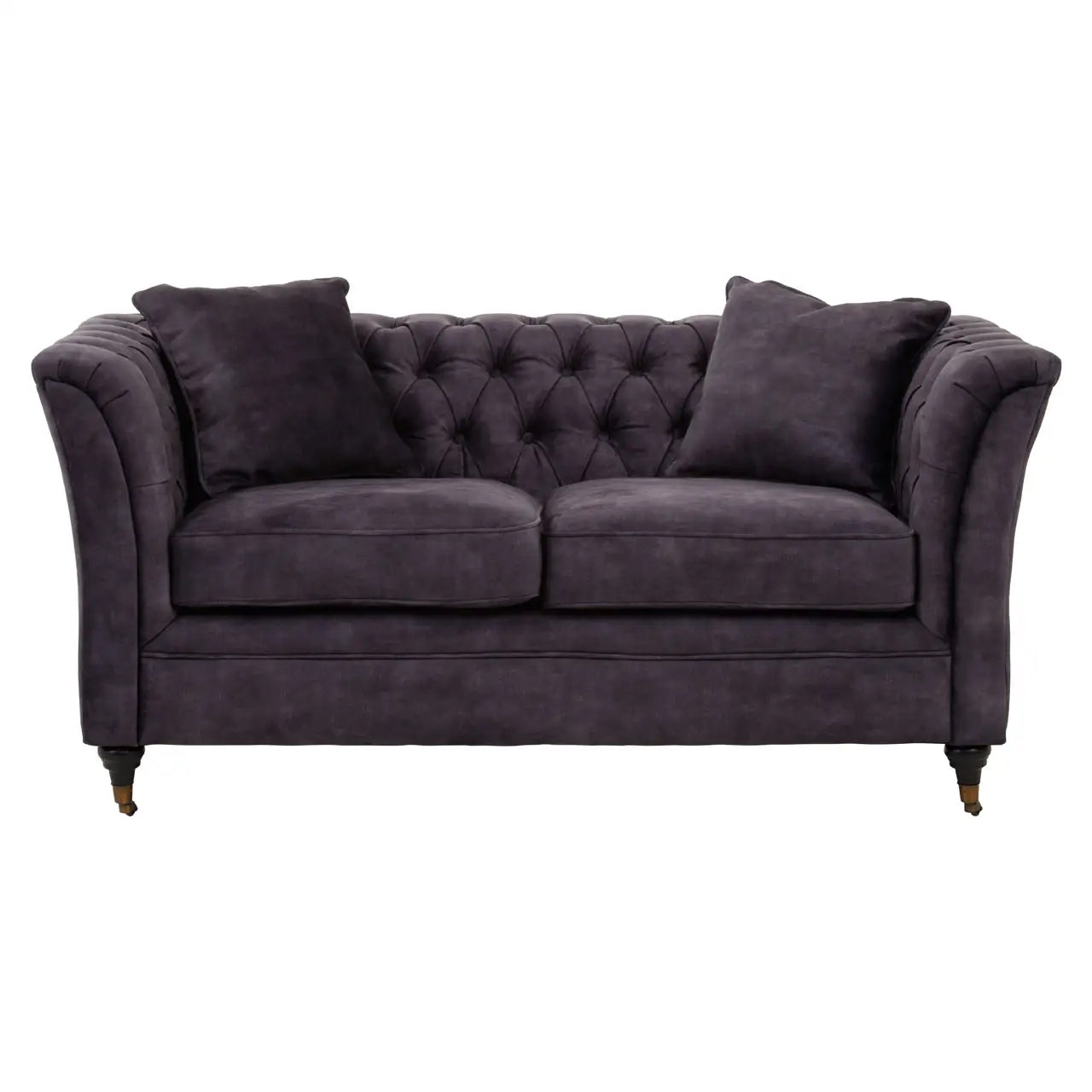 Sabrina Velvet 2 Seater Sofa In Grey