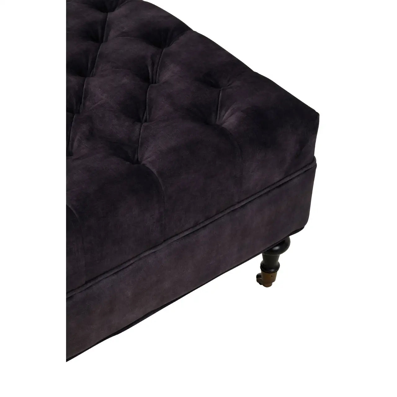 Sabrina Velvet Ottoman In Grey