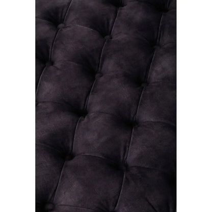 Sabrina Velvet Ottoman In Grey