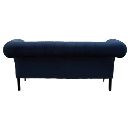 Siena Velvet 2 Seater Sofa In Midnight Blue