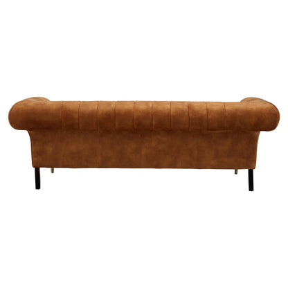 Siena Velvet 3 Seater Sofa In Gold