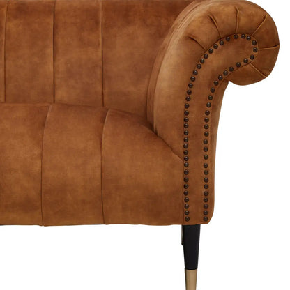 Siena Velvet 3 Seater Sofa In Gold