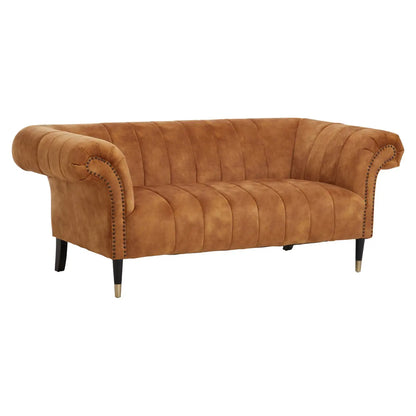 Siena Velvet 2 Seater Sofa In Gold