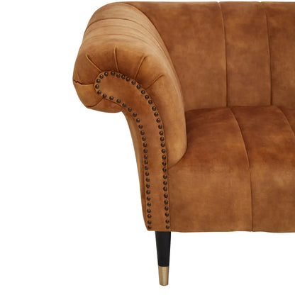 Siena Velvet 2 Seater Sofa In Gold